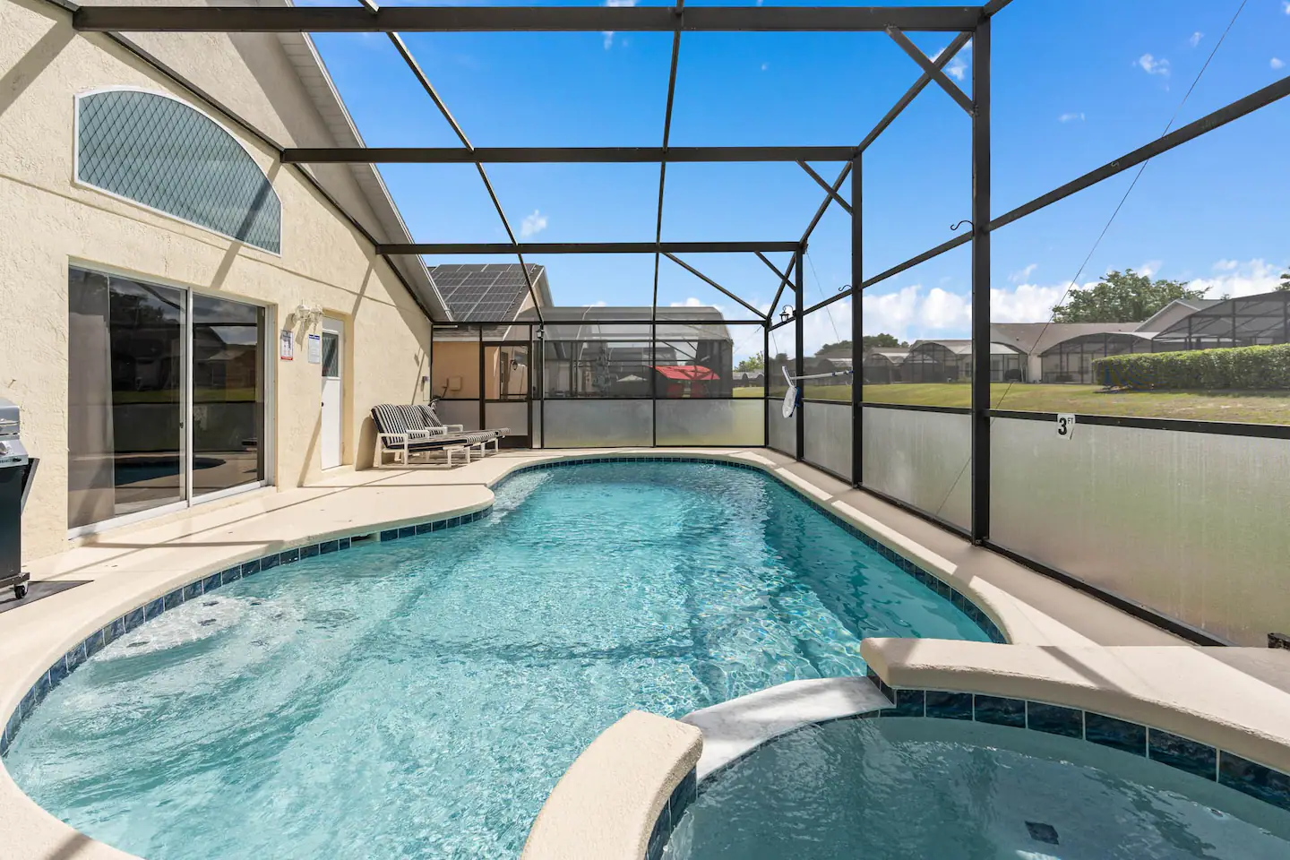 Saltwater pool and spa