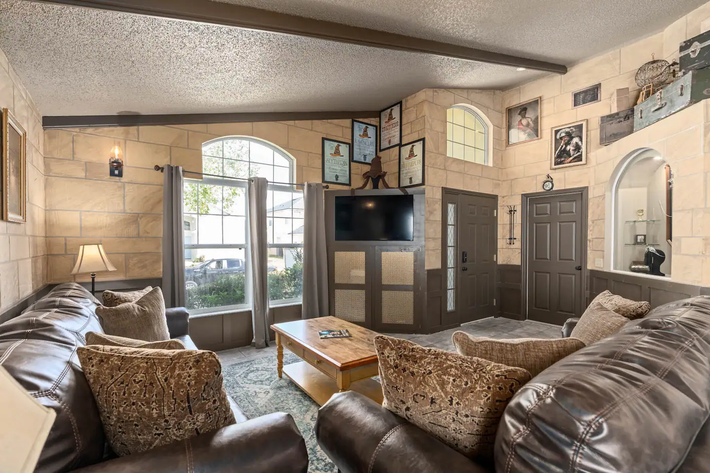 Custom TV cabinet in Great Hall.