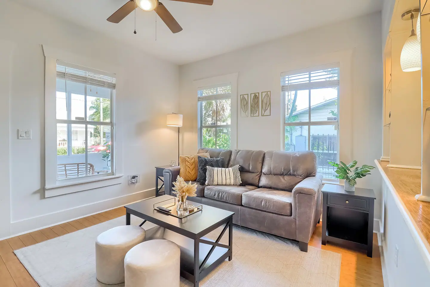 Make yourself at home in the cozy living room.