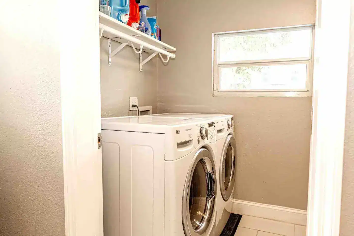 If you ever need to wash your clothes, there's a laundry for you.