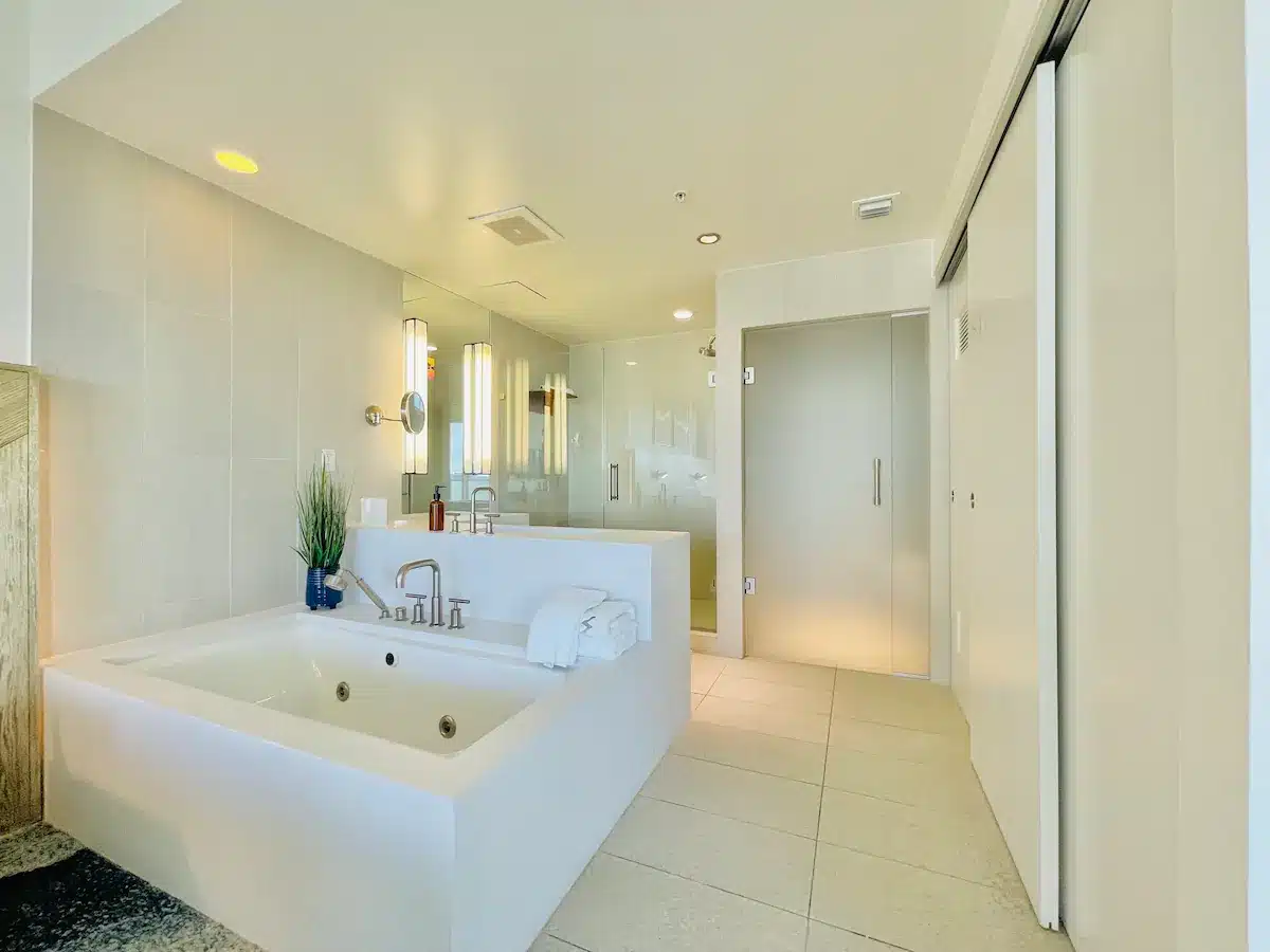 Master bathroom, jetted tub