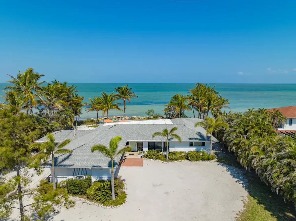 Our beachfront house.