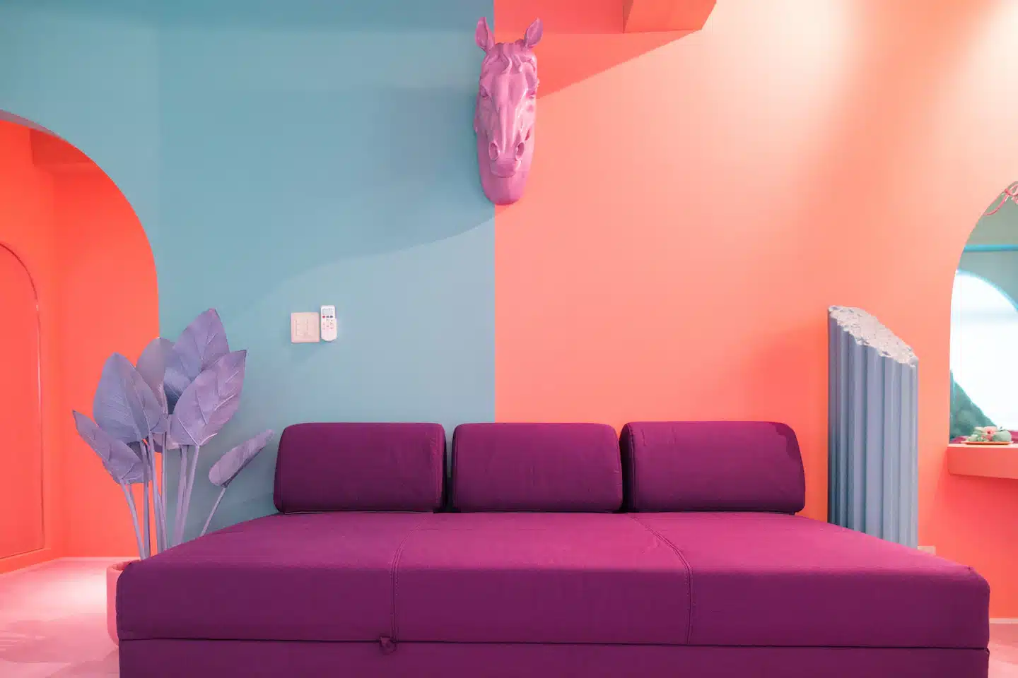 Relaxing couch.