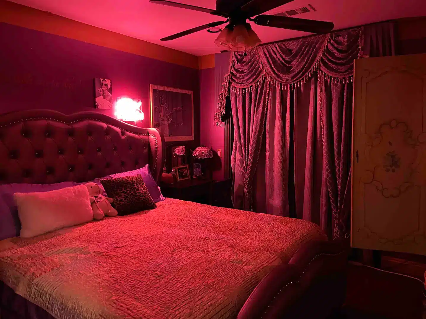 Our guest room is one of our favorite rooms since it does open to our rose garden pool.