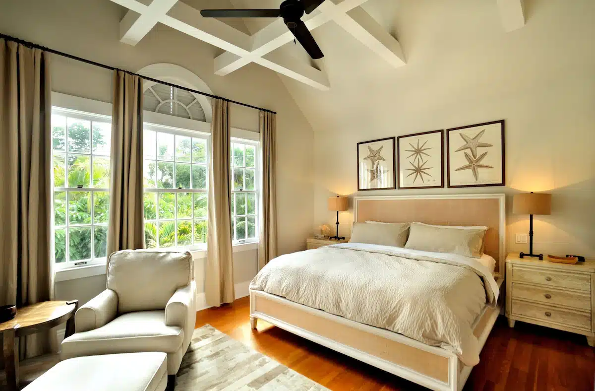 Beautifully appointed with vaulted ceiling and private bathroom.