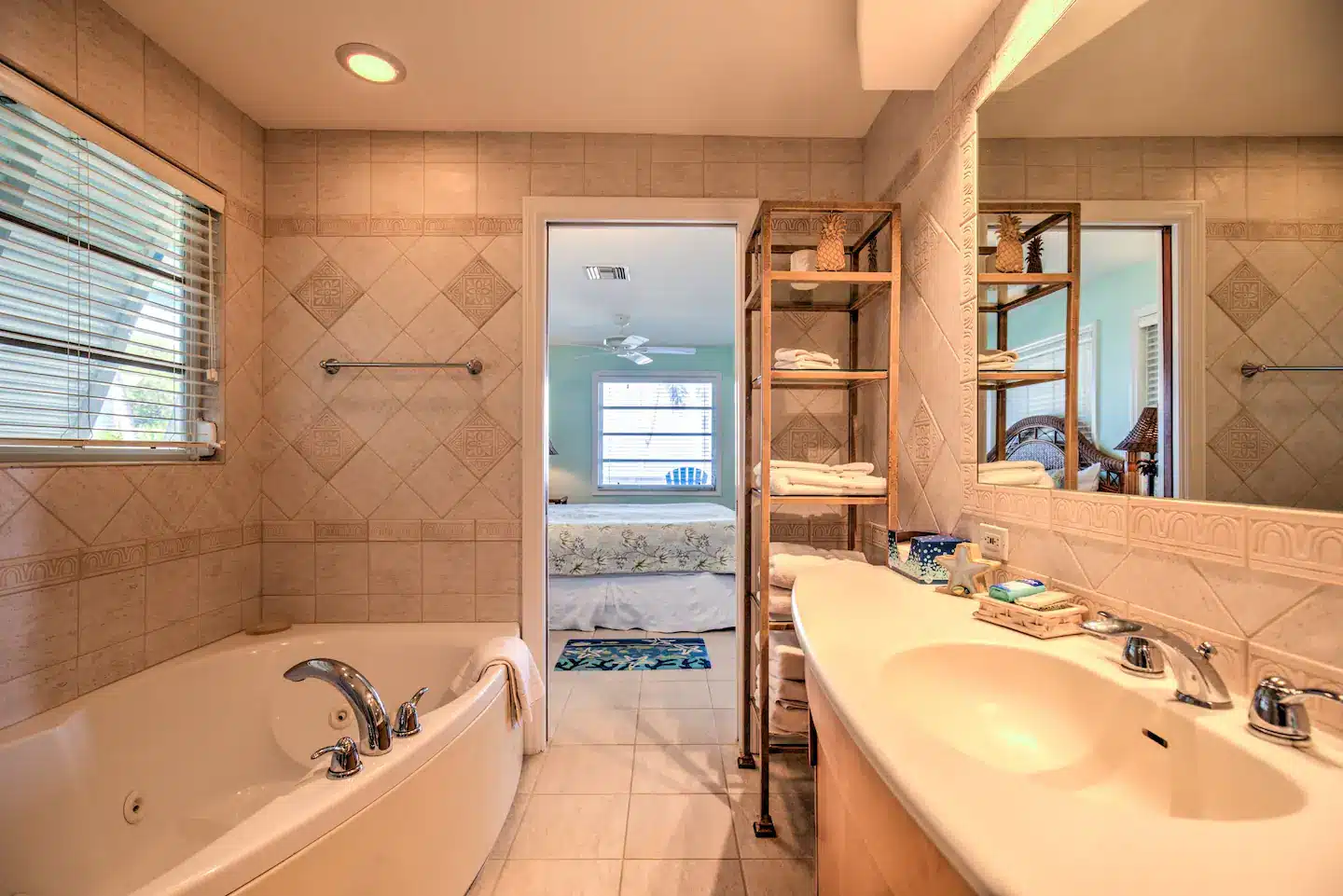 Master bath jetted bathtub