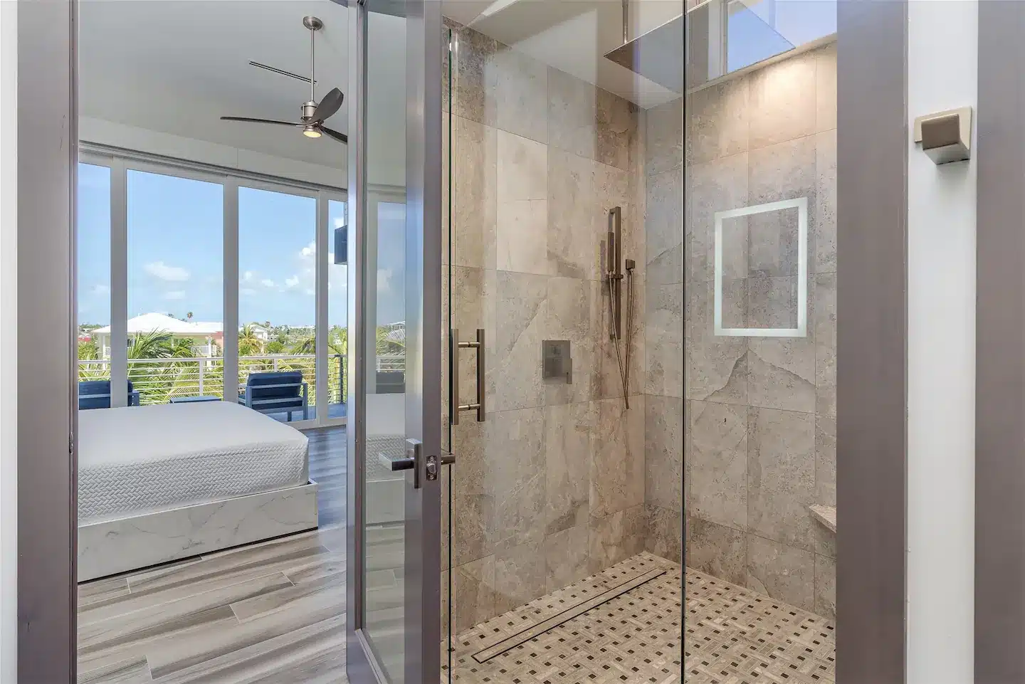 2nd level Master, luxurious bathroom shower